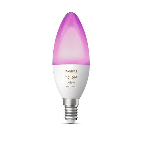 Philips Hue White &amp; Color Ambiance, smarte LED Lampe B39 E14 Einzelpack