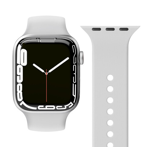 Vonmählen Silikon Loop One für Apple Watch 42/44/45/49 mm, hellgrau