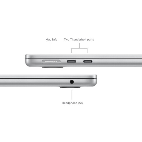 MacBook Air 13&quot; M3 Chip 8-Core CPU und 8-Core GPU, 8GB, 256GB SSD, silber&gt;