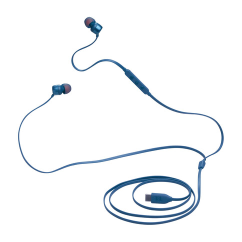 JBL TUNE310C, kabelgebundener USB-C In-Ear Kopfhörer, blau