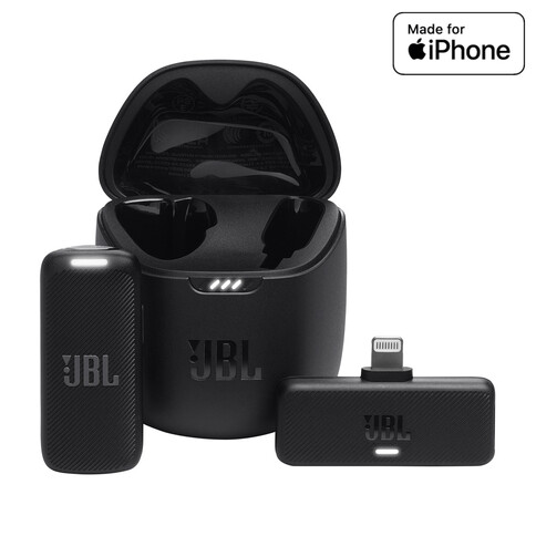 JBL Quantum Stream tragbares, kabelloses Streaming-Mikrofon, Lightning, schwarz