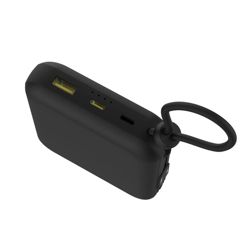 Vinnic DAMAVAND PLUS Fast Charge Powerbank (2xintegriertes USB-C Kabel) mit 10.000mAh, schwarz