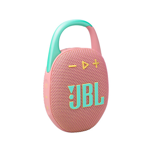 JBL Clip5, Bluetooth-Lautsprecher mit Karabinerhaken, pink