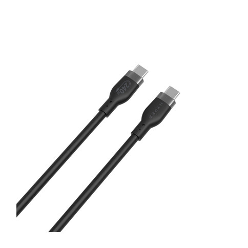 Hyper 240W USB-C 1m Silikon Ladekabel, schwarz