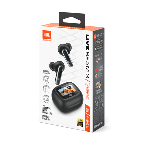 JBL Live Beam 3, kabelloser In-Ear Kopfhörer, schwarz