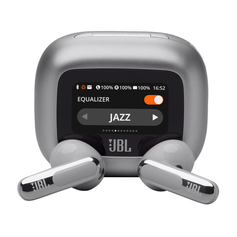 JBL Live Flex 3, kabelloser In-Ear Kopfhörer, silber