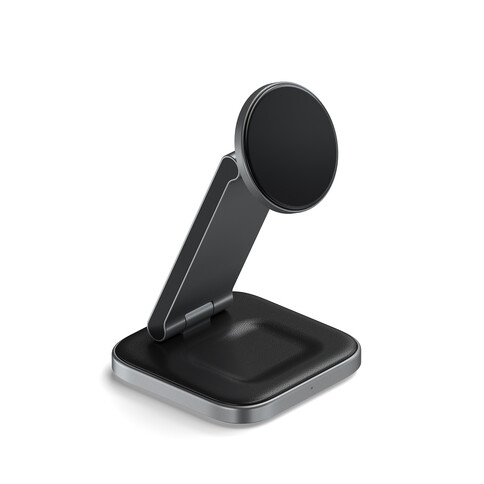 Satechi 3-in-1 Foldable Qi2 Wireless Charging Stand, schwarz