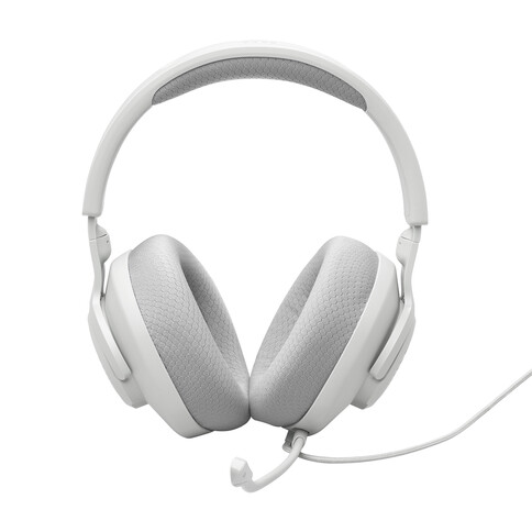 JBL Quantum 100 M2, kabelgebundenes Over-Ear-Gaming-Headset mit Mikrofon, weiss