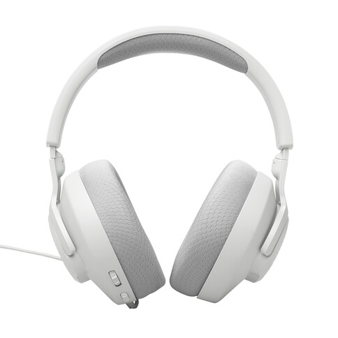 JBL Quantum 100 M2, kabelgebundenes Over-Ear-Gaming-Headset mit Mikrofon, weiss