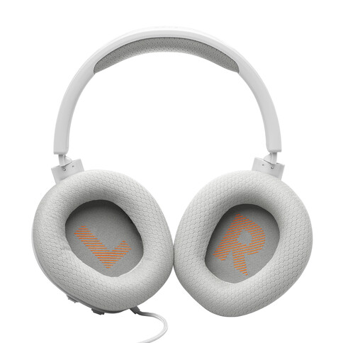 JBL Quantum 100 M2, kabelgebundenes Over-Ear-Gaming-Headset mit Mikrofon, weiss