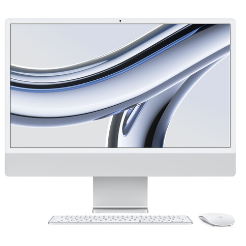 iMac 24&quot; M3 8C CPU u. 10C GPU - SI/24 RET/2 TB SSD/8 GB/MAGM&amp;TP/NUMKB/GER