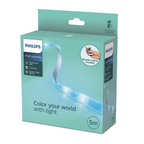 Philips LED Lightstrip 12W, 5 Meter, RGB, IP20, Fernbedienung