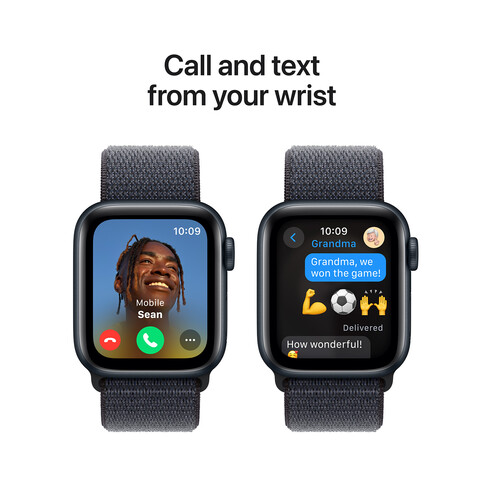 Apple Watch SE GPS, Aluminium mitternacht, 40mm mit Sport Loop, tinte