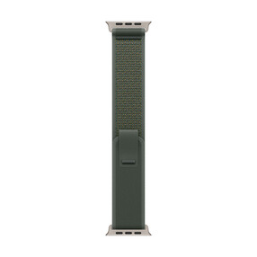 Apple Watch 49mm Trail-Loop, grün - S/M - Gehäusefarbe schwarz