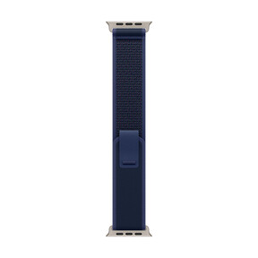 Apple Watch 49mm Trail-Loop, blau - S/M - Gehäusefarbe schwarz