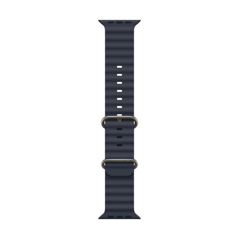Apple Watch 49mm Ocean-Armband, blau - Gehäusefarbe schwarz