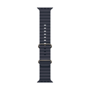 Apple Watch 49mm Ocean-Armband, blau - Gehäusefarbe schwarz