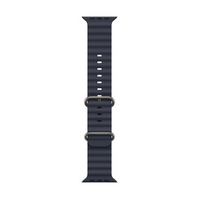 Apple Watch 49mm Ocean-Armband, blau - Gehäusefarbe schwarz