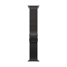Apple Watch 49mm Milanaise Armband, Titan schwarz - large