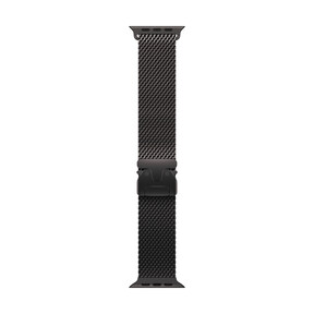 Apple Watch 49mm Milanaise Armband, Titan schwarz - large