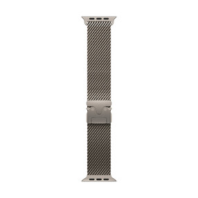 Apple Watch 49mm Milanaise Armband, Titan natur - large