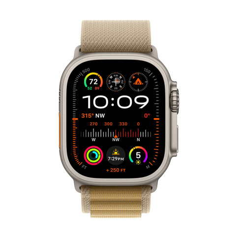 Apple Watch 49mm Alpin-Loop, mandel - small - Gehäusefarbe natur