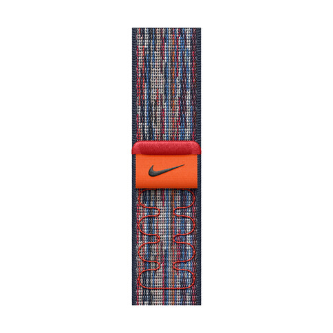 Apple Watch 46mm Nike Sport Loop, blau/rot