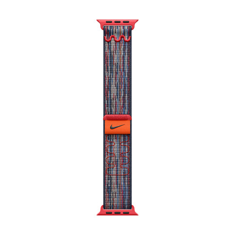 Apple Watch 46mm Nike Sport Loop, blau/rot