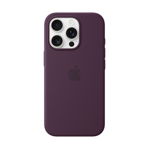 Apple iPhone 16 Pro Silikon Case mit MagSafe, pflaume