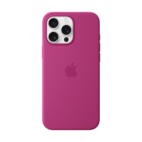 Apple iPhone 16 Pro Max Silikon Case mit MagSafe, fuchsia