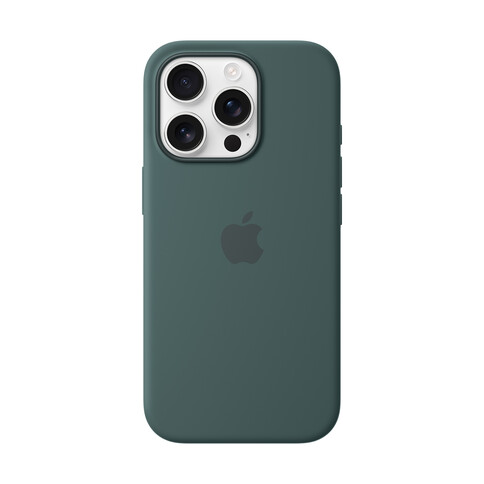 Apple iPhone 16 Pro Silikon Case mit MagSafe, seegrün