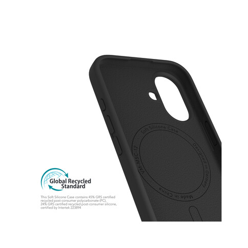 Vonmählen Silikon-Case für iPhone 16 Plus, schwarz