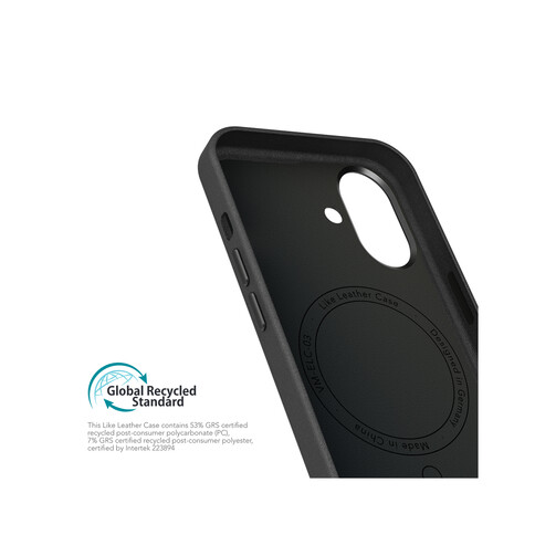 Vonmählen Kunstleder-Case für iPhone 16 Plus, schwarz