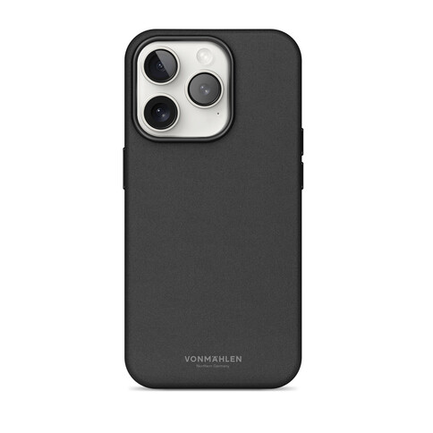 Vonmählen Kunstleder-Case für iPhone 16 Pro, schwarz