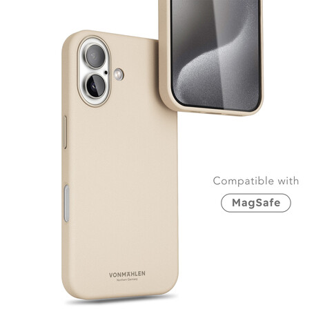 Vonmählen Kunstleder-Case für iPhone 16, beige