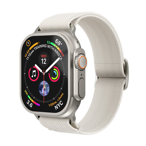 Vonmählen Classic Nylon-Armband für Apple Watch 38/40/41 mm, beige