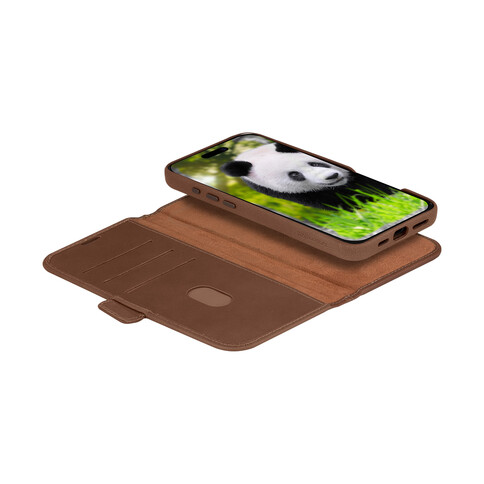 dbramante Lynge 2in1 Leder-Case mit MagSafe für iPhone 16 Pro, braun