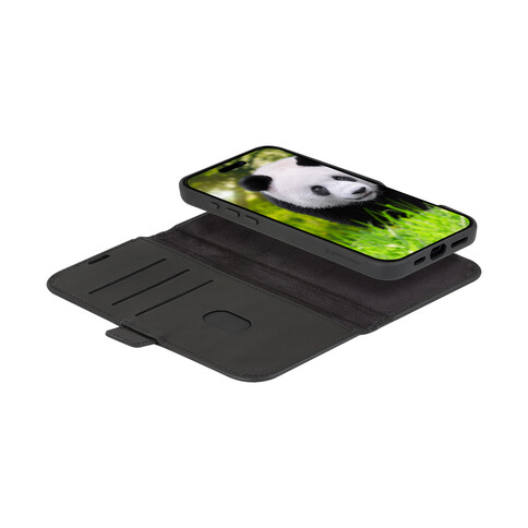 dbramante Lynge 2in1 Leder-Case mit MagSafe für iPhone 16, schwarz