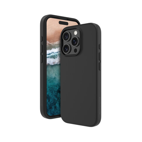 dbramante Monaco Silikoncase mit MagSafe für iPhone 16 Pro, schwarz