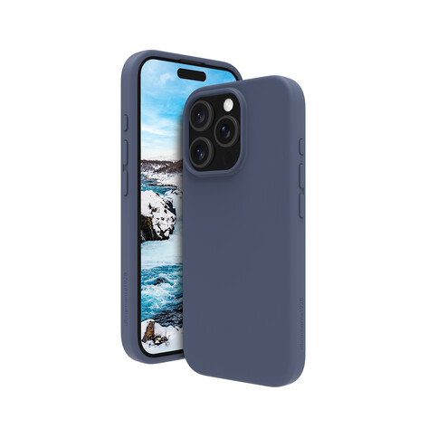 dbramante Monaco Silikoncase mit MagSafe für iPhone 16 Pro, blau