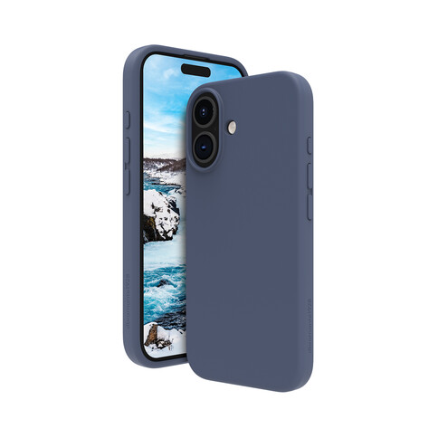 dbramante Monaco Silikoncase mit MagSafe für iPhone 16 Plus, blau