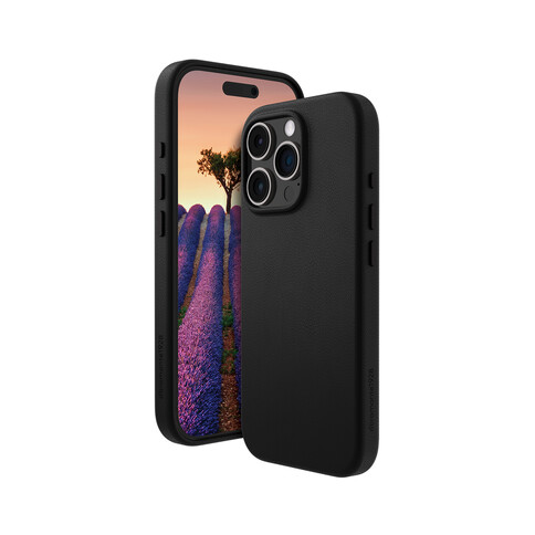 dbramante Roskilde Leder-Case mit MagSafe für iPhone 16 Pro Max, schwarz