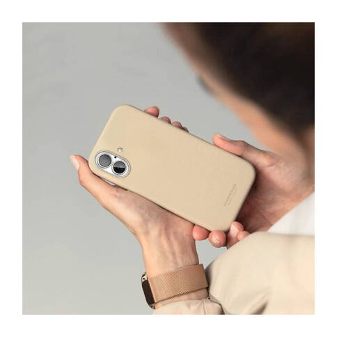 Vonmählen Kunstleder-Case für iPhone 16 Plus, beige