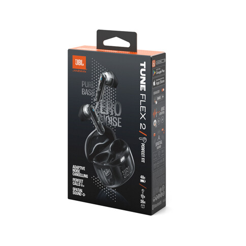 JBL Tune Flex 2 GHOST TWS, kabelloser In-Ear Kopfhörer, schwarz