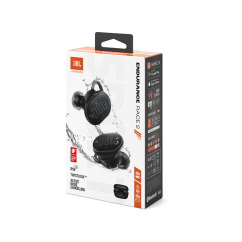 JBL Endurance Race 2, In-Ear-Sport Kopfhörer, schwarz