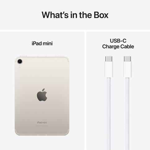 iPad mini Wi-Fi + Cellular, 512GB, polarstern, 8,3&quot; (7. Gen.)