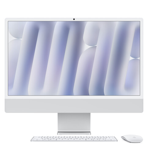 iMac 24&quot; mit 4.5K Retina Display, M4 Chip 10-Core CPU und 10-Core GPU, 16GB, 256GB SSD, silber