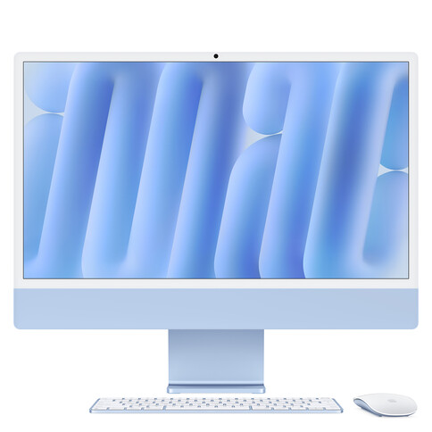 iMac 24&quot; mit 4.5K Retina Display, M4 Chip 10-Core CPU und 10-Core GPU, 16GB, 256GB SSD, blau