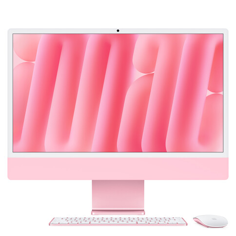 iMac 24&quot; mit 4.5K Retina Display, M4 Chip 10-Core CPU und 10-Core GPU, 16GB, 256GB SSD, pink