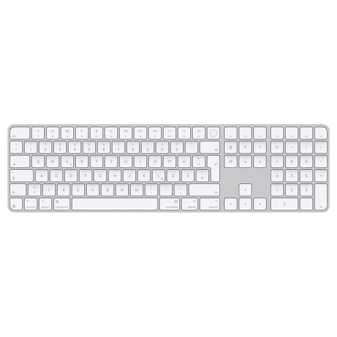 Apple Magic Keyboard mit Touch ID und Ziffernblock für Mac mit Apple Chip, weiße Tasten, Deutsch